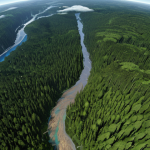 **

Satellite view of Earth, showcasing temperature data, rainfall patterns, and forest density. Emphasize the technology's role in climate monitoring.

**
