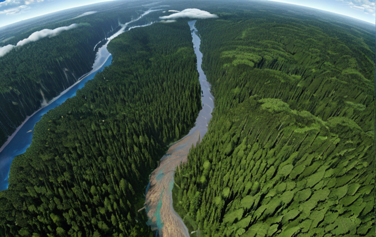 **

Satellite view of Earth, showcasing temperature data, rainfall patterns, and forest density. Emphasize the technology's role in climate monitoring.

**