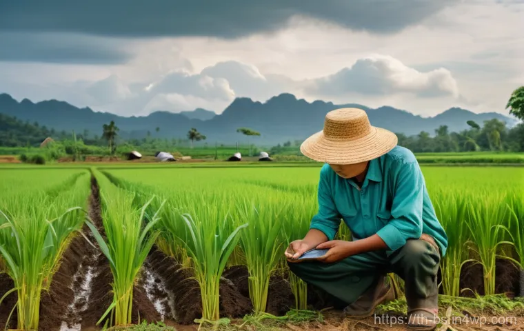 기후변화 관측 참여자 교육의 필요성 - **Community Weather Watchers in Rural Thailand:** A vibrant, sunlit scene in a picturesque rural Tha...