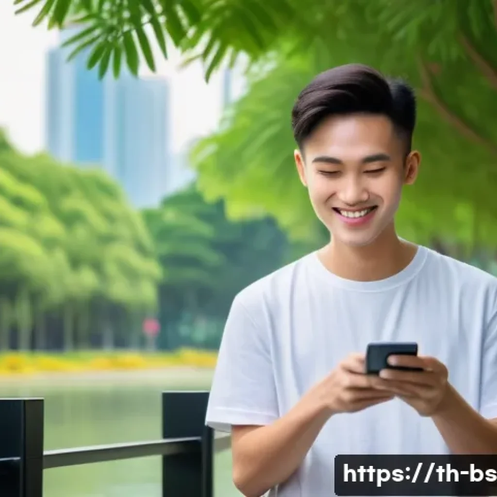 기후변화 관측을 위한 온라인 플랫폼 활용 - **Prompt:** A bright and optimistic Thai young adult, casually dressed in clean, modern attire suita...
